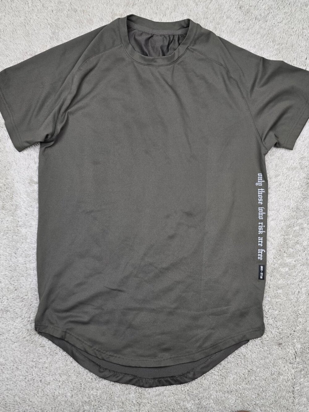 ASRV Mens Medium M Lightweight Stretch DSG-0839 Performance T Shirt Grey Green